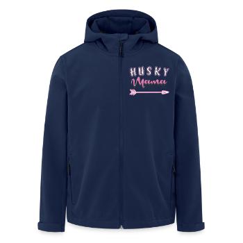 Siberian Husky - Men’s Recycled Softshell Jacket by Stanley/Stella - navy - Front - AI Model Male 185 light (185cm)