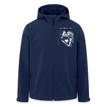 Love Never Dies - Gothic Zombie Liebesdesign - Recycelte Männer Softshell-Jacke von Stanley/Stella - Navy - Vorne - AI Model Male 185 light (185cm)