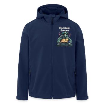 Maximum Groove - Cool DJ turtle - Men’s Recycled Softshell Jacket by Stanley/Stella - navy - Front - AI Model Male 185 light (185cm)