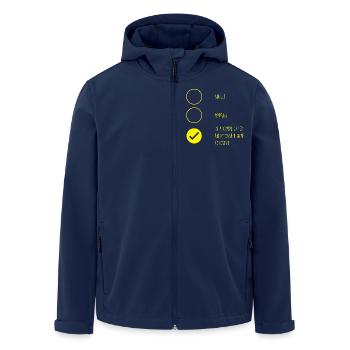 Concrete Concrete Paver Concrete Mixer - Men’s Recycled Softshell Jacket by Stanley/Stella - navy - Front - AI Model Male 185 light (185cm)