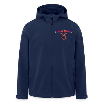 Sternzeichen Stier - Recycelte Männer Softshell-Jacke von Stanley/Stella - Navy - Vorne - AI Model Male 185 light (185cm)