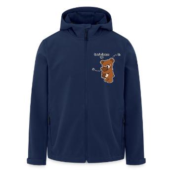 Les mignons nounours câlins s’aiment tellement ! - Veste softshell homme en polyester recyclé Stanley/Stella - marine - Devant - AI Model Male 185 light (185cm)