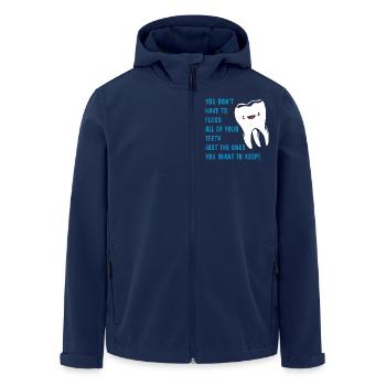 Dentist - Men’s Recycled Softshell Jacket by Stanley/Stella - navy - Front - AI Model Male 185 light (185cm)