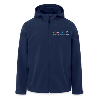 Dentist - Men’s Recycled Softshell Jacket by Stanley/Stella - navy - Front - AI Model Male 185 light (185cm)
