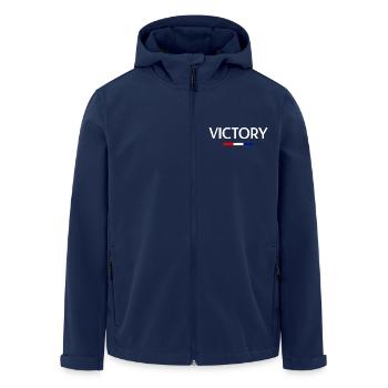 Sieg - Recycelte Männer Softshell-Jacke von Stanley/Stella - Navy - Vorne - AI Model Male 185 light (185cm)