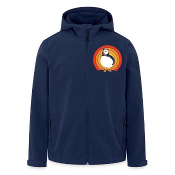 Papageientaucher Puffin - Recycelte Männer Softshell-Jacke von Stanley/Stella - Navy - Vorne - AI Model Male 185 light (185cm)