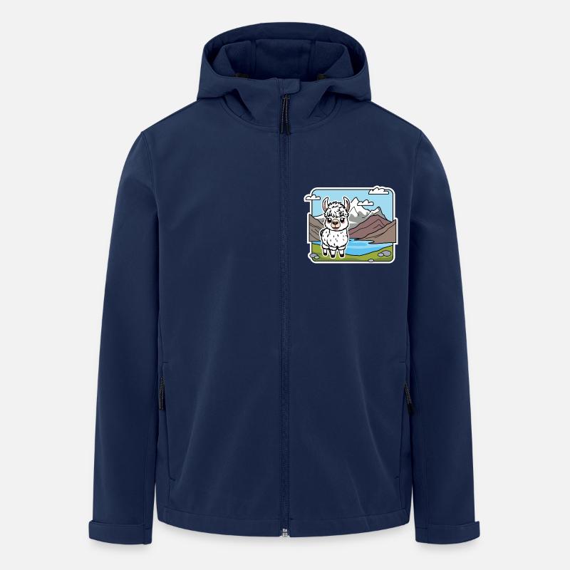 So ein niedliches Alpaka! Oder ist es ein Lama? - Recycelte Männer Softshell-Jacke von Stanley/Stella - Navy