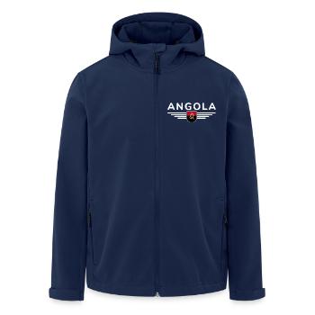 Angola Design – Fierté d’Afrique - Veste softshell homme en polyester recyclé Stanley/Stella - marine - Devant - AI Model Male 185 light (185cm)