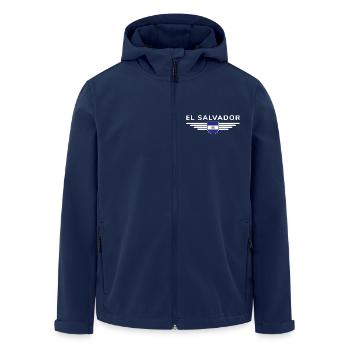 El Salvador T-Shirt Design - Recycelte Männer Softshell-Jacke von Stanley/Stella - Navy - Vorne - AI Model Male 185 light (185cm)