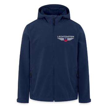 Conception de t-shirt Liechtenstein pour les fans - Veste softshell homme en polyester recyclé Stanley/Stella - marine - Devant - AI Model Male 185 light (185cm)