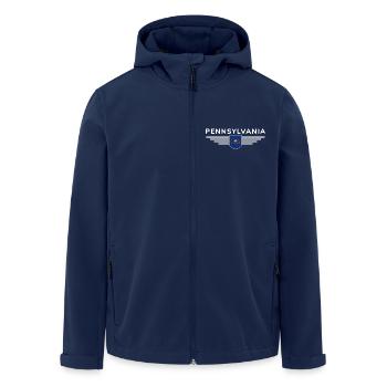 Pennsylvania Fan T-Shirt – Perfect for fans - Men’s Recycled Softshell Jacket by Stanley/Stella - navy - Front - AI Model Male 185 light (185cm)