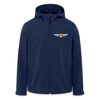 T-shirt Moldavie – Fier de la Moldavie - Veste softshell homme en polyester recyclé Stanley/Stella - marine - Devant - AI Model Male 185 light (185cm)