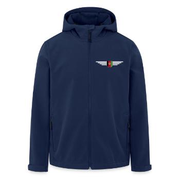 Afghanistan Design – Pride and Culture - Men’s Recycled Softshell Jacket by Stanley/Stella - navy - Front - AI Model Male 185 light (185cm)