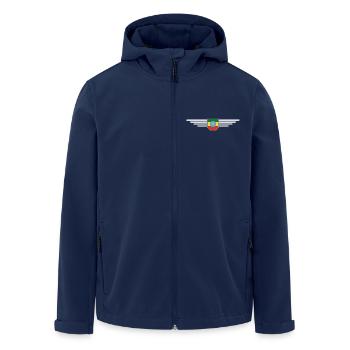 Ethiopia Design – Pride and Culture - Men’s Recycled Softshell Jacket by Stanley/Stella - navy - Front - AI Model Male 185 light (185cm)