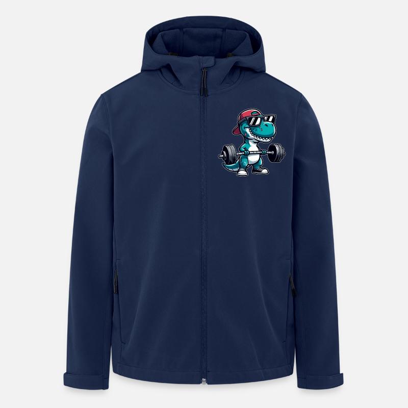 T-Rex Workout Dino Krafttraining - Recycelte Männer Softshell-Jacke von Stanley/Stella - Navy