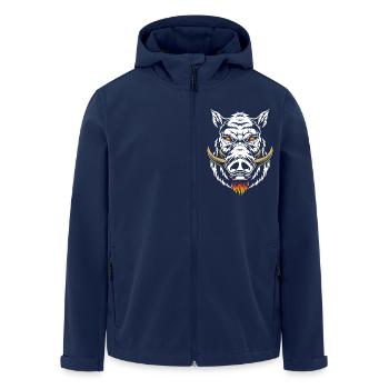 furious boar - Men’s Recycled Softshell Jacket by Stanley/Stella - navy - Front - AI Model Male 185 light (185cm)