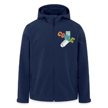 Cool sock - fun motivational design - Men’s Recycled Softshell Jacket by Stanley/Stella - navy - Front - AI Model Male 185 light (185cm)