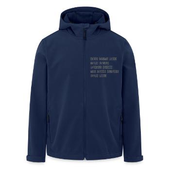 JONE WASTE YORE TOYE MONME YORALL REDIII THE VOICE - Veste softshell homme en polyester recyclé Stanley/Stella - marine - Devant - AI Model Male 185 light (185cm)