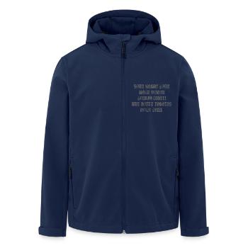 JONE WASTE YORE TOYE MONME YORALL REDIII THE VOICE - Veste softshell homme en polyester recyclé Stanley/Stella - marine - Devant - AI Model Male 185 light (185cm)