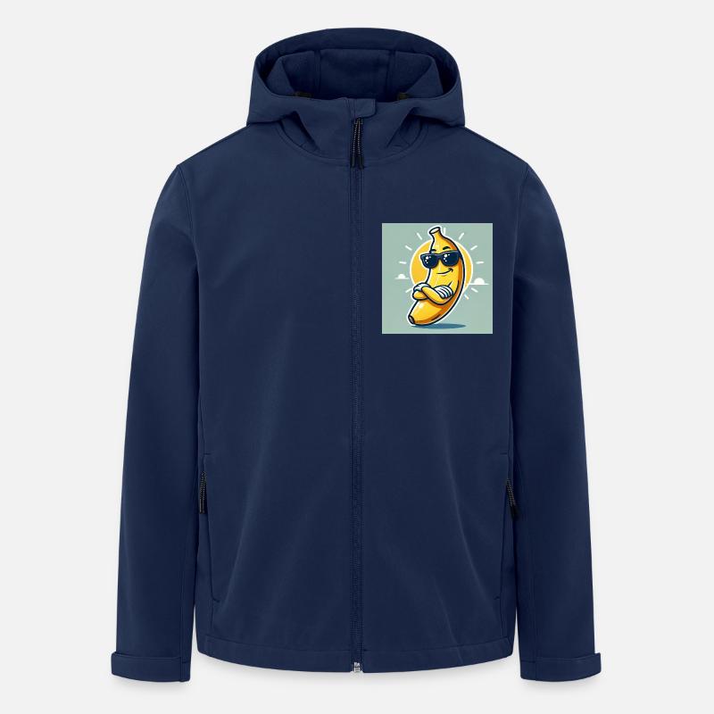 Bananen-Style: Sonnig & Smooth - Recycelte Männer Softshell-Jacke von Stanley/Stella - Navy