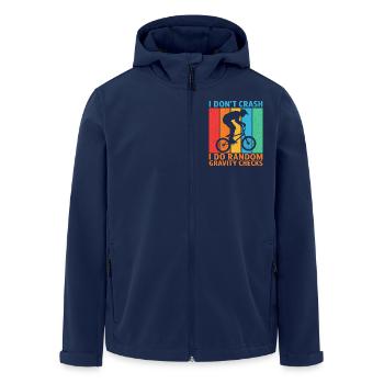 Bmx - Men’s Recycled Softshell Jacket by Stanley/Stella - navy - Front - AI Model Male 185 light (185cm)