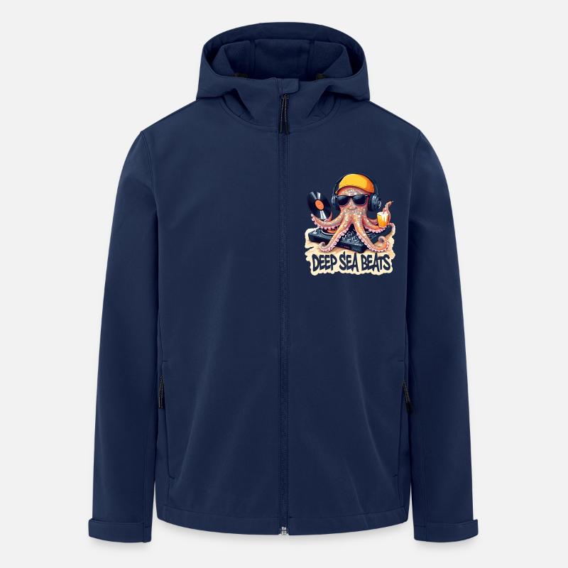 Deep Sea Beats – DJ Oktopus 🐙 - Recycelte Männer Softshell-Jacke von Stanley/Stella - Navy