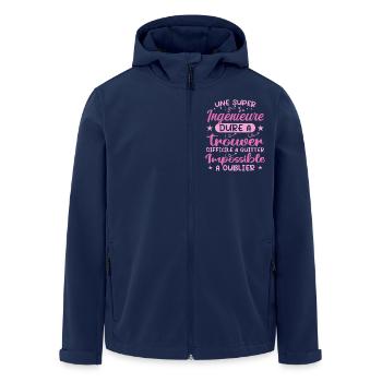 A Super Engineer - Engineer Gift - Men’s Recycled Softshell Jacket by Stanley/Stella - navy - Front - AI Model Male 185 light (185cm)