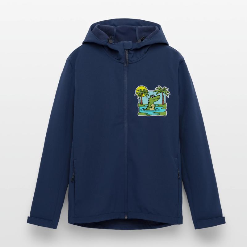 Ist das ein Krokodil oder ein Alligator im Sumpf? Recycelte Männer Softshell-Jacke von Stanley/Stella