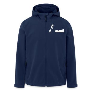 Trail Runner Cross Trail Bergläufer - Recycelte Männer Softshell-Jacke von Stanley/Stella - Navy - Vorne - AI Model Male 185 light (185cm)