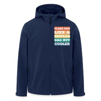 Bouldering Flash Papa Boulderer - Recycelte Männer Softshell-Jacke von Stanley/Stella - Navy - Vorne - AI Model Male 185 light (185cm)
