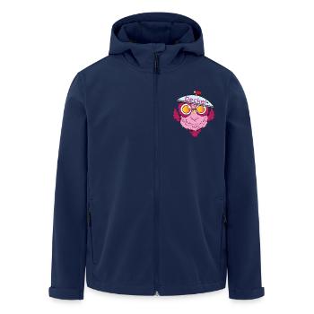 Chouette en couple avec couvercle et sans pot - Veste softshell homme en polyester recyclé Stanley/Stella - marine - Devant - AI Model Male 185 light (185cm)