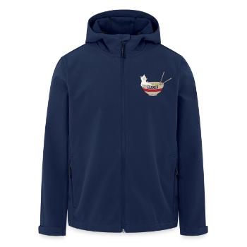 Lama in asiatischen Ramen Nudeln - Recycelte Männer Softshell-Jacke von Stanley/Stella - Navy - Vorne - AI Model Male 185 light (185cm)