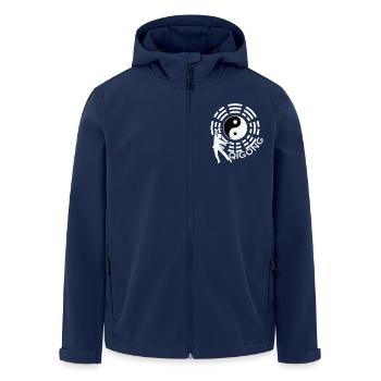 Qigong Yin and Yang - Men’s Recycled Softshell Jacket by Stanley/Stella - navy - Front - AI Model Male 185 light (185cm)