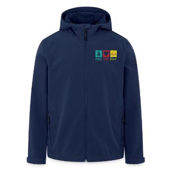 Peace Love Bread Baker - Men’s Recycled Softshell Jacket by Stanley/Stella - navy - Front - AI Model Male 185 light (185cm)