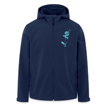 Plant, Orchid, Flower, Plant - Men’s Recycled Softshell Jacket by Stanley/Stella - navy - Front - AI Model Male 185 light (185cm)