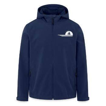 Sailboat Sailing Water Sports - Men’s Recycled Softshell Jacket by Stanley/Stella - navy - Front - AI Model Male 185 light (185cm)