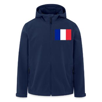 France - Men’s Recycled Softshell Jacket by Stanley/Stella - navy - Front - AI Model Male 185 light (185cm)
