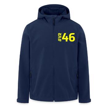 VR46 - Veste softshell homme en polyester recyclé Stanley/Stella - marine - Devant - AI Model Male 185 light (185cm)