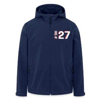 DH27 - Recycelte Männer Softshell-Jacke von Stanley/Stella - Navy - Vorne - AI Model Male 185 light (185cm)