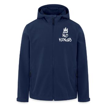 No Kings in America since 1776 - Men’s Recycled Softshell Jacket by Stanley/Stella - navy - Front - AI Model Male 185 light (185cm)