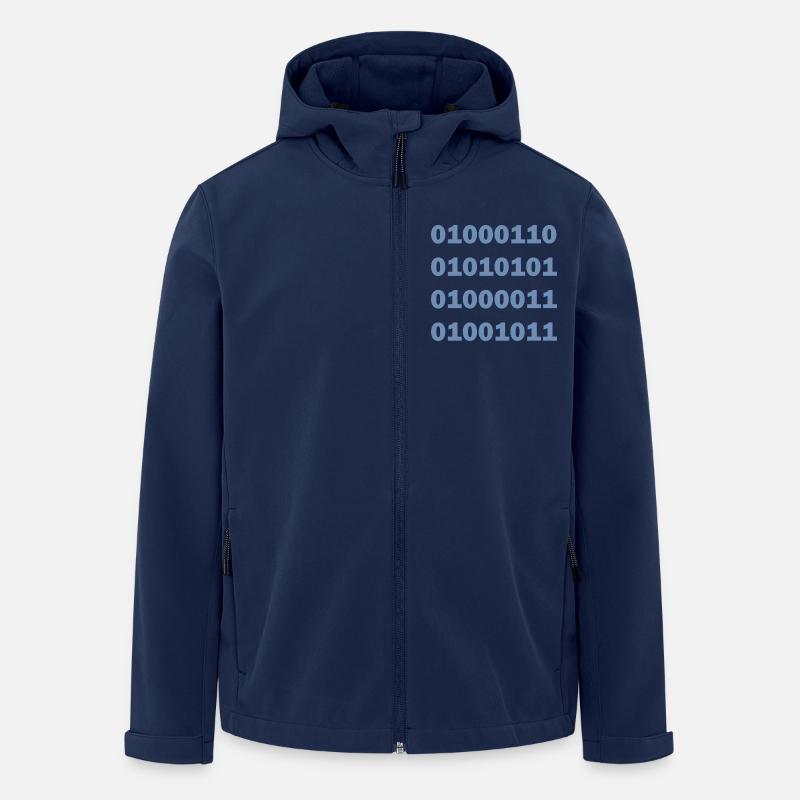Binär Code Fuck - Recycelte Männer Softshell-Jacke von Stanley/Stella - Navy