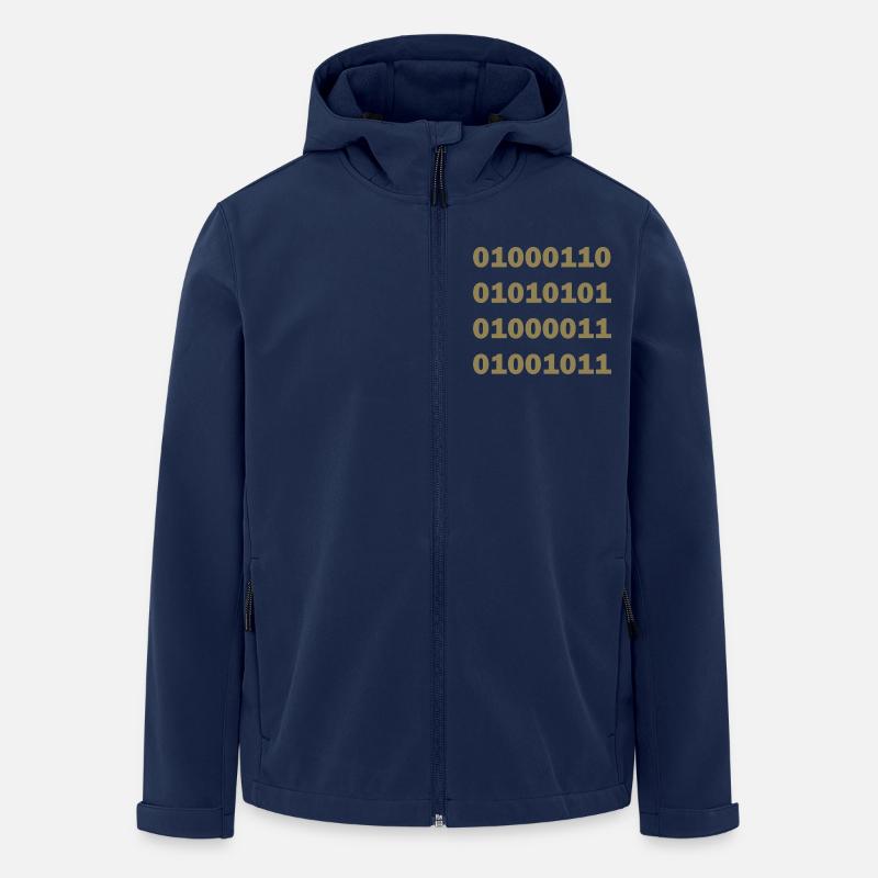 Binary Code Fuck - Men’s Recycled Softshell Jacket by Stanley/Stella - navy