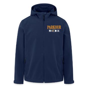 Parkour - Recycelte Männer Softshell-Jacke von Stanley/Stella - Navy - Vorne - AI Model Male 185 light (185cm)