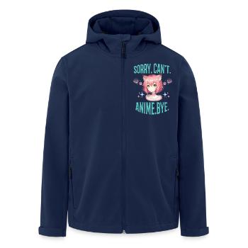 Pardon. Ne. Anime. Au revoir. Dire Manga Girl - Veste softshell homme en polyester recyclé Stanley/Stella - marine - Devant - AI Model Male 185 light (185cm)