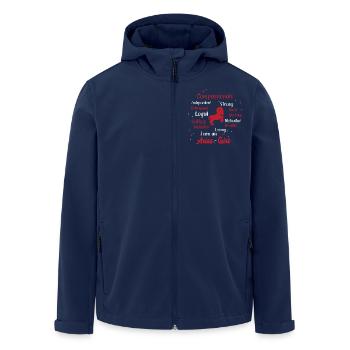 Zodiac sign Aries - Men’s Recycled Softshell Jacket by Stanley/Stella - navy - Front - AI Model Male 185 light (185cm)