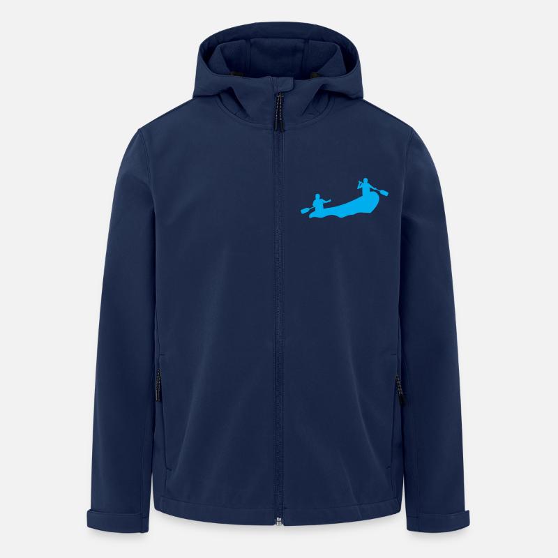 Rafting Silhouette Wildwasser Schlauchboot Fluss - Recycelte Männer Softshell-Jacke von Stanley/Stella - Navy