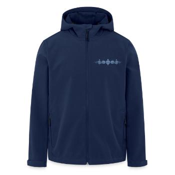 Music Frequency: Sound, Waves, Physics and Sound - Men’s Recycled Softshell Jacket by Stanley/Stella - navy - Front - AI Model Male 185 light (185cm)