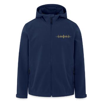 Music Frequency: Sound, Waves, Physics and Sound - Men’s Recycled Softshell Jacket by Stanley/Stella - navy - Front - AI Model Male 185 light (185cm)
