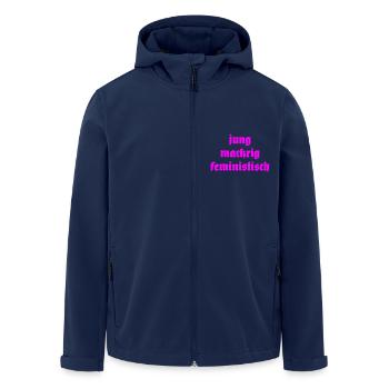 jung mackrig feministisch - Recycelte Männer Softshell-Jacke von Stanley/Stella - Navy - Vorne - AI Model Male 185 light (185cm)