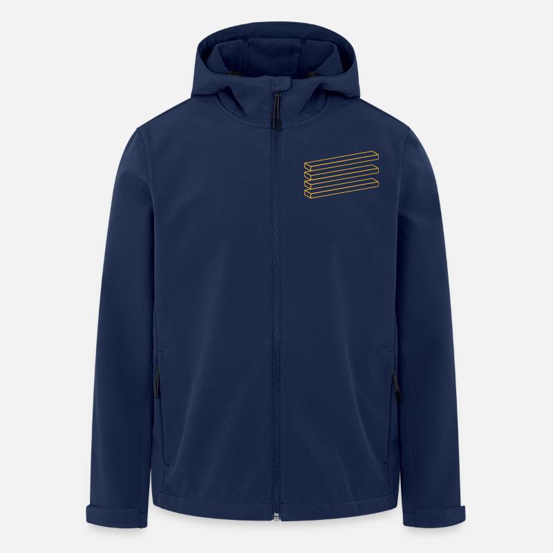 Optical illusion geometry boards - Men’s Recycled Softshell Jacket by Stanley/Stella - navy